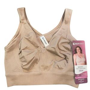 Curveez Womens Braeez Full Support Bra L Beige Full Coverage 7 Wonders Seamless